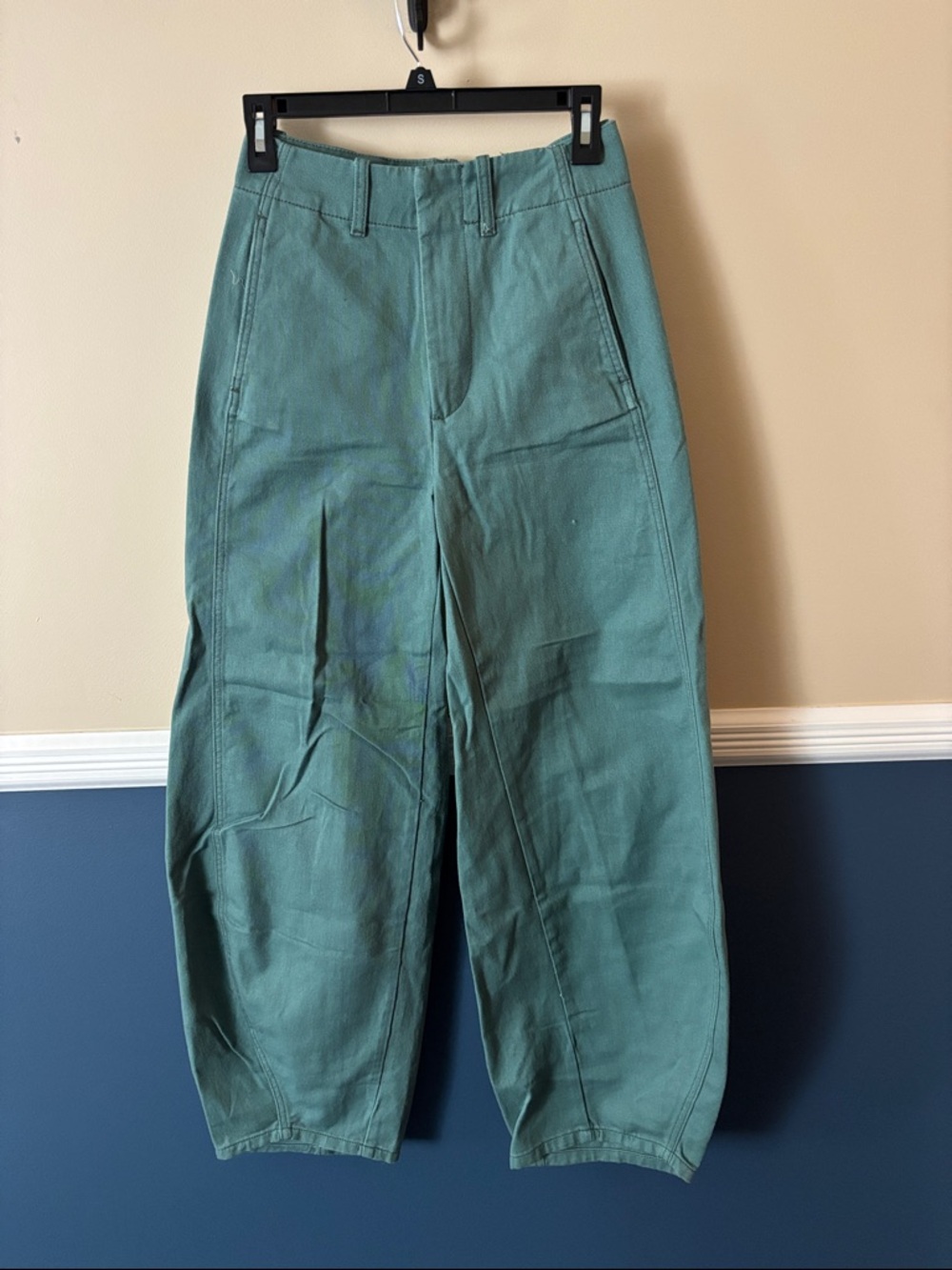 BDG Teal Wide-Leg Barrel Jeans